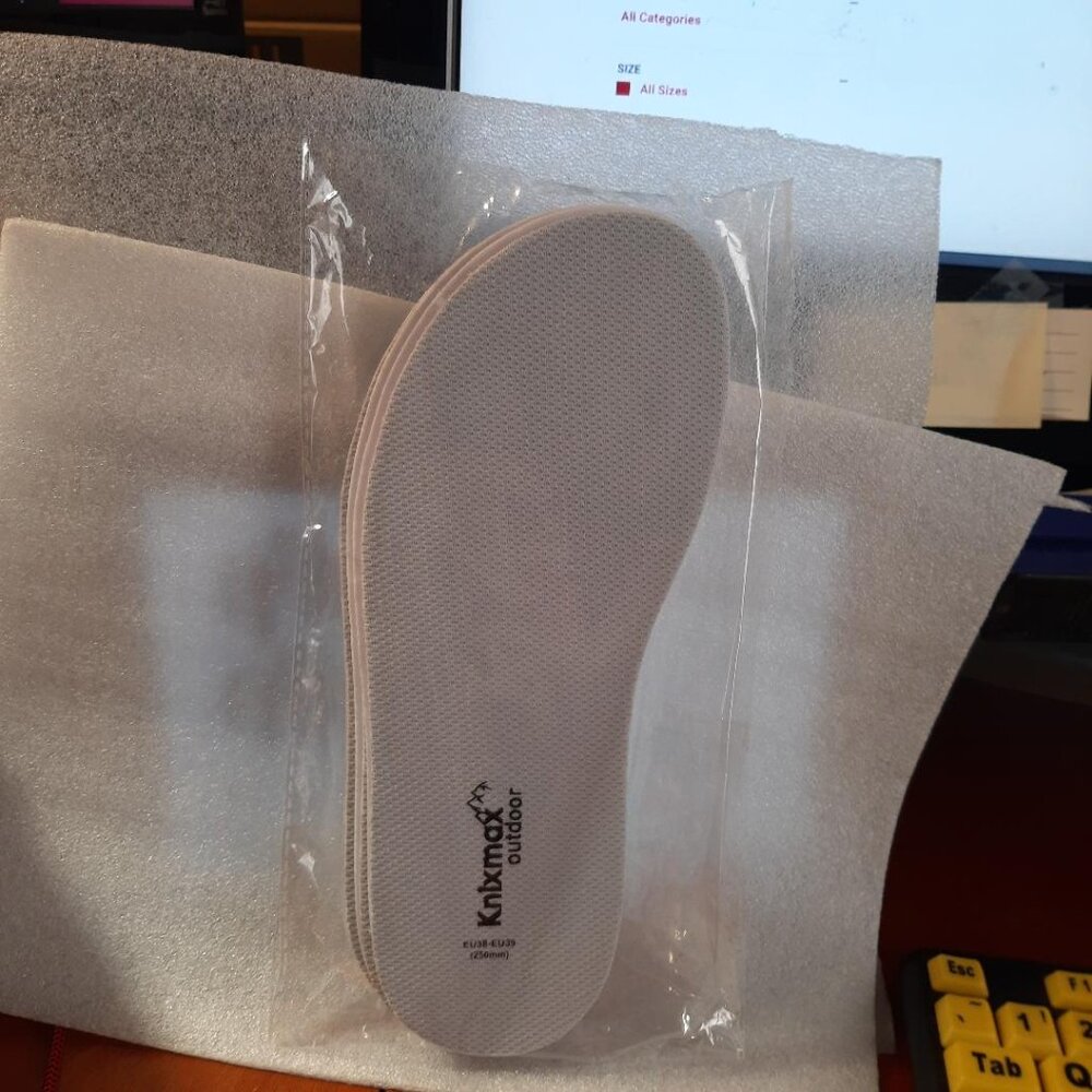 Knixmax Outdoor Men 3 Insoles for Sandal UltrThin Comfort Shoe Light Blue Size 6